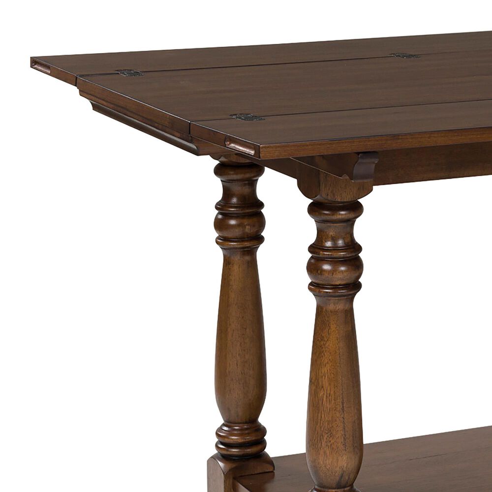 Ashley Sturlayne Flip-Top Sofa Table in Rich Brown, , large