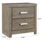 Ashley Culverbach 2 Drawer Nightstand in Driftwood Gray with USB Ports, , large