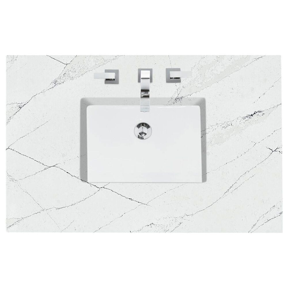 James Martin Vanities De Soto 36&quot; Single Bathroom Vanity in Bright White with 3cm Ethereal Noctis Quartz Top, , large