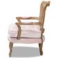 Baxton Studio Vallea Arm Chair in Light Pink, , large