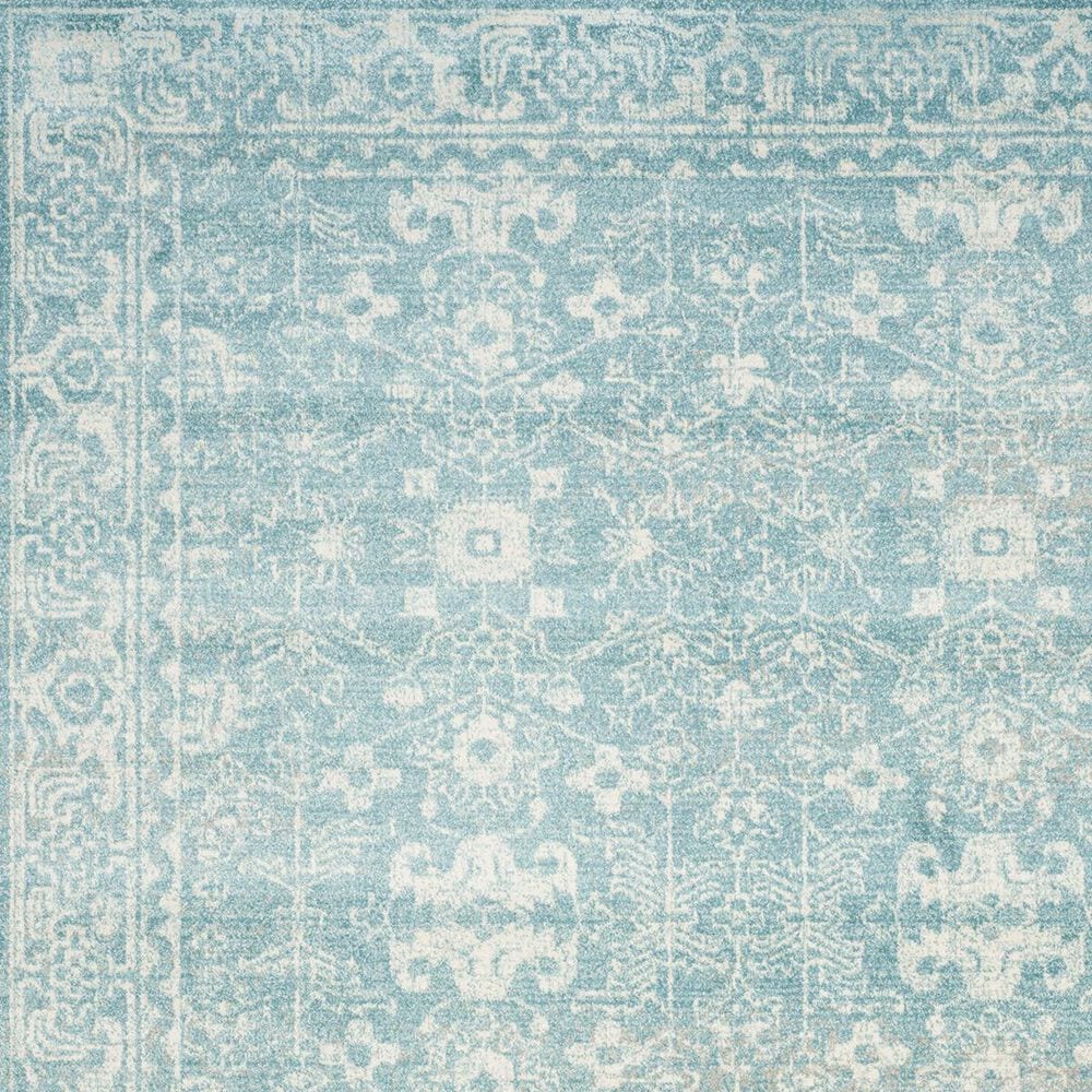 Safavieh Evoke EVK270D 3&#39; Round Light Blue and Ivory Area Rug, , large