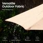 HOMLUX 15" Outdoor Market Umbrella with RGB Lights and Sandbags Base in Beige, , large