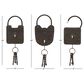 Maple and Jade 16" x 6" Padlock Wall Decor in Black (Set of 3), , large