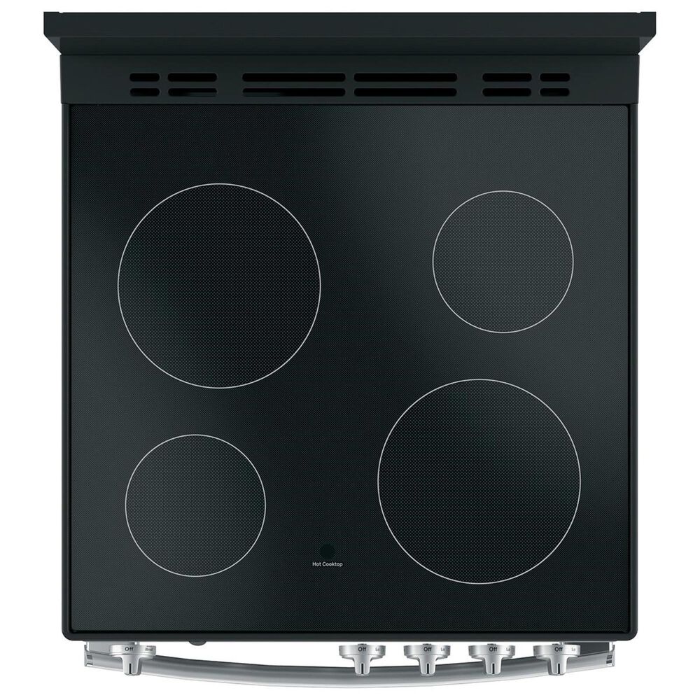 GE Appliances 24&quot; Smooth Top Electric Range with Steam Clean in Stainless Steel, , large