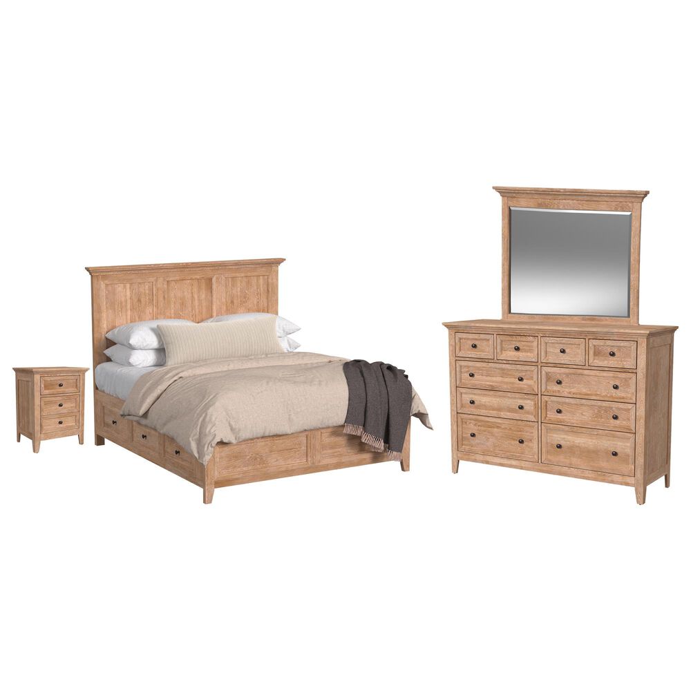 Hawthorne Furniture San Mateo 4-Piece King Storage Bedroom Set in Wheat, , large