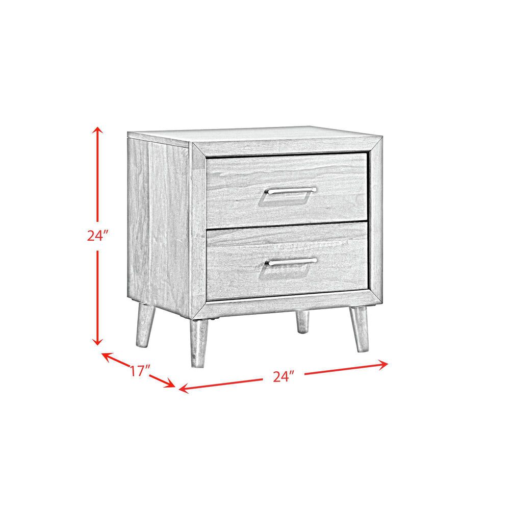 Mayberry Hill Malibu 2-Drawer Nightstand in Walnut, , large
