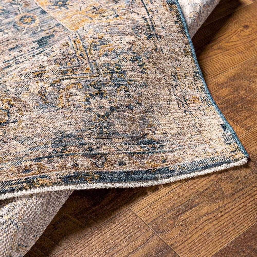 Surya Aspendos 2&#39;7&quot; x 7&#39;3&quot; Deep Teal, Ivory, Light Gray, Olive, Tan and Teal Runner, , large