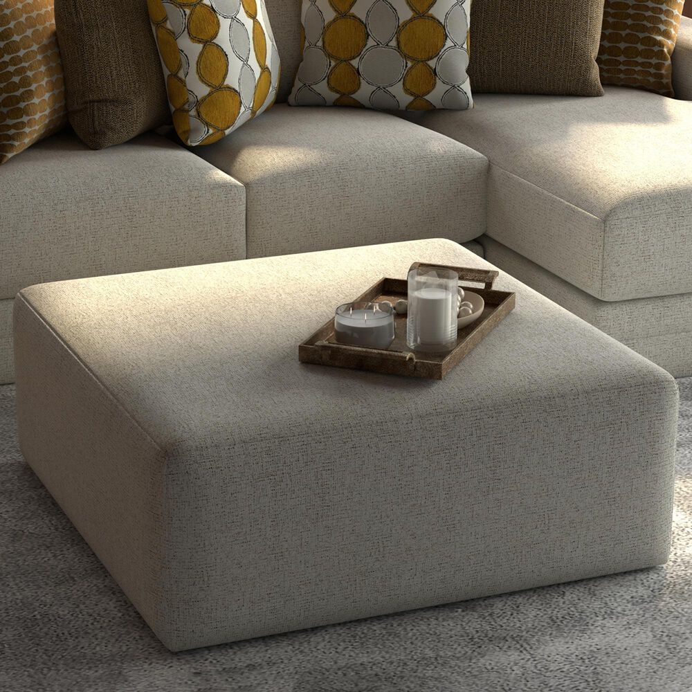 Hartsfield Tori 41" Square Cocktail Ottoman in Birch, , large