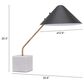 Zuo Modern Pike Table Lamp in Black and White Marble, , large