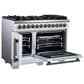 Forno Capriasca 48" Freestanding French Door Dual Fuel Range in White, , large