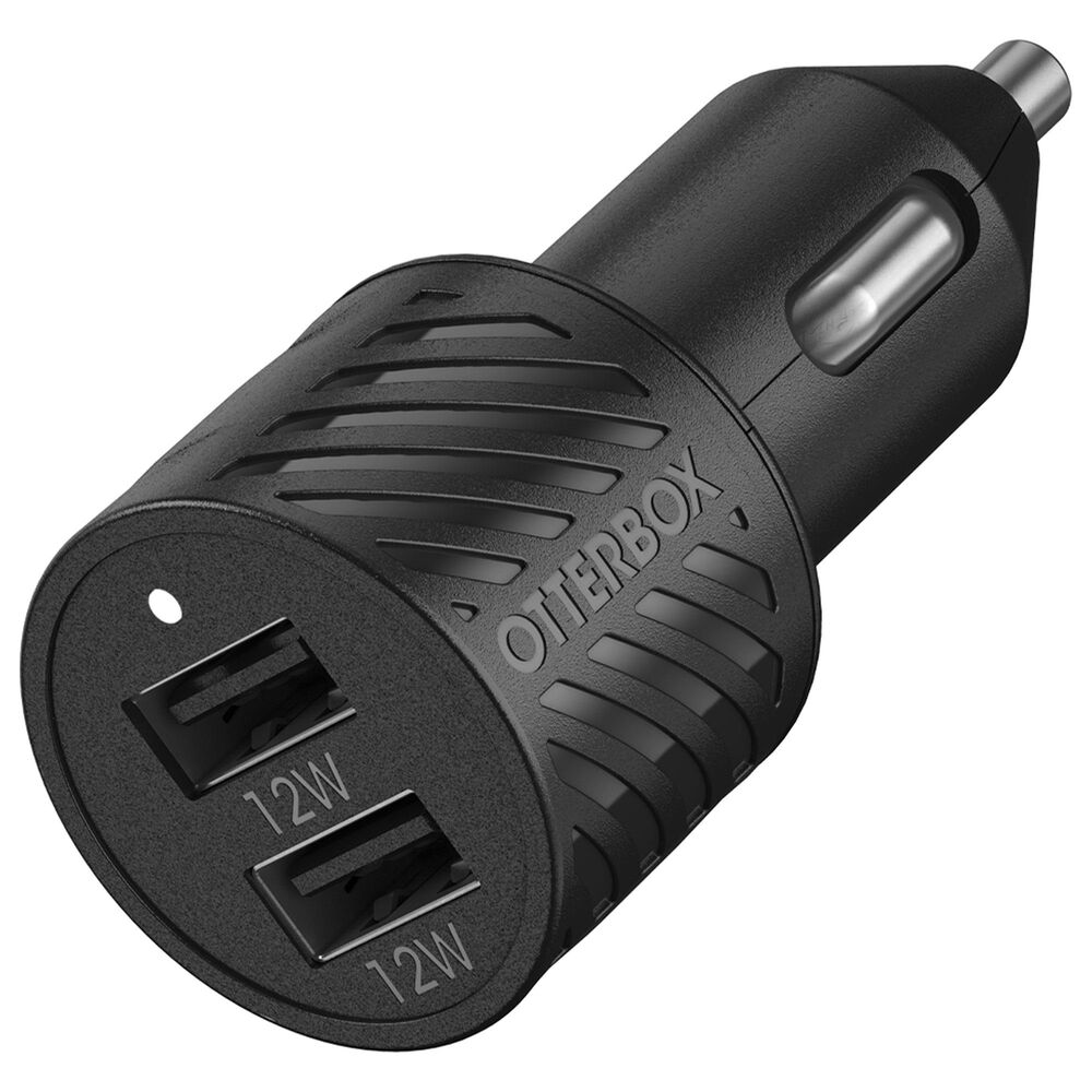 Otterbox Premium USB-A Dual Port Car Charger in Black, , large