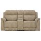 Ashley Next-Gen DuraPella Power Console Loveseat with Power Headrest in Sand, , large