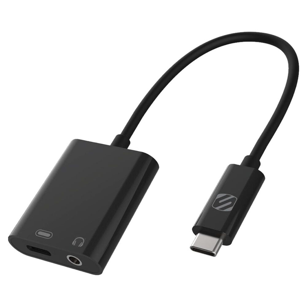 Scosche StrikeLine Audio Adapter with Charge Port for USB-C Devices, , large