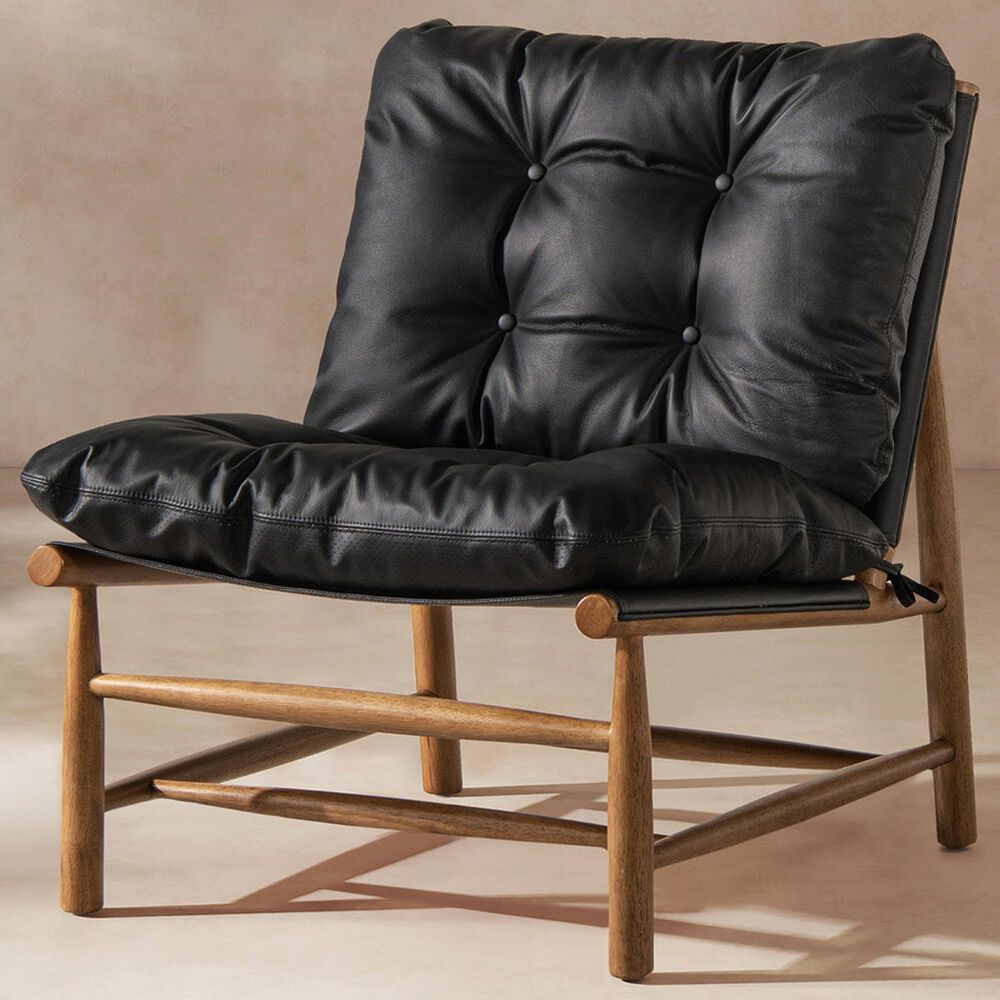 Jennifer Taylor Home Oxford Accent Chair in Noir Black, , large