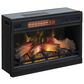 at HOME Cantilever 60" TV Stand with Fireplace Insert in Black, , large