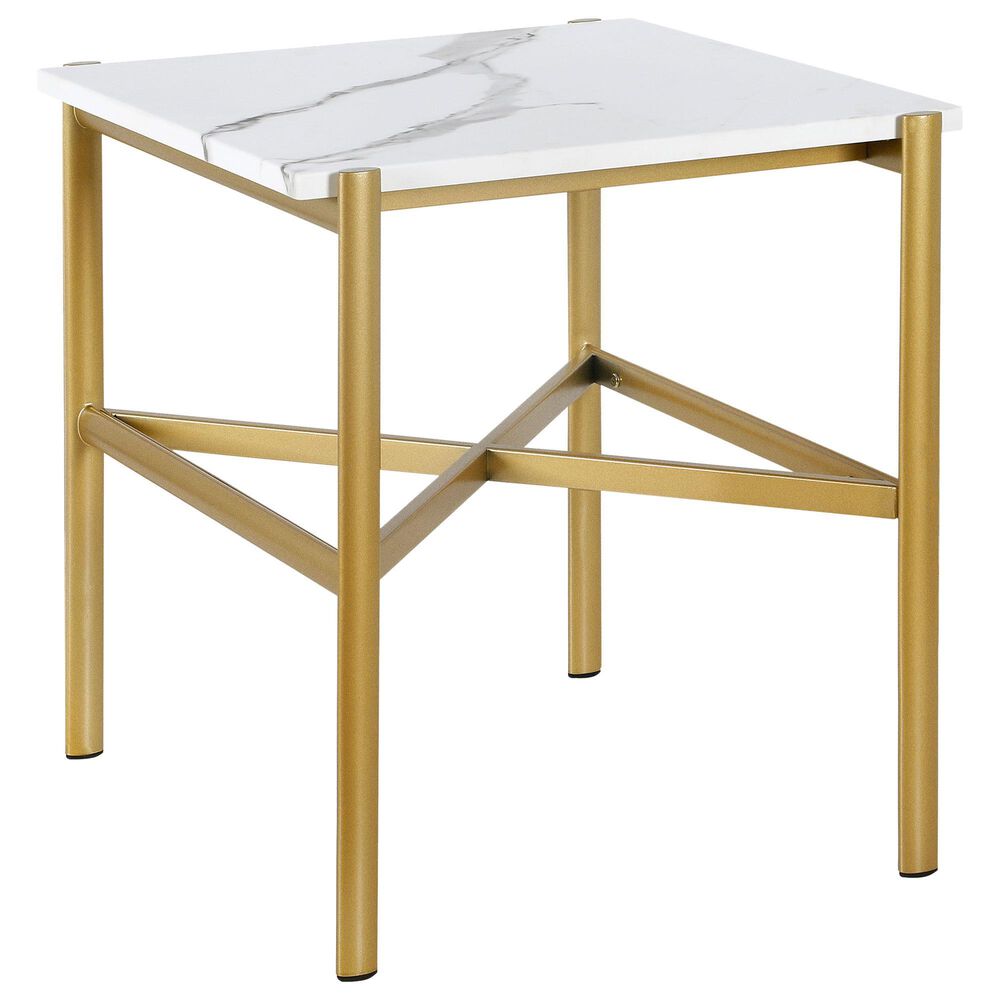 Hudson and Canal Braxton Side Table in Gold, , large