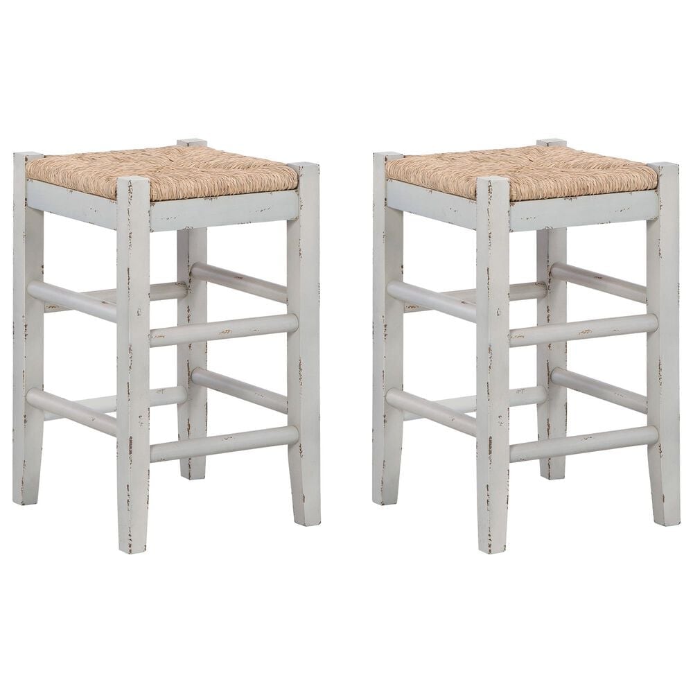 Ashley Mirimyn Counter Stool Set of 2 in White, , large