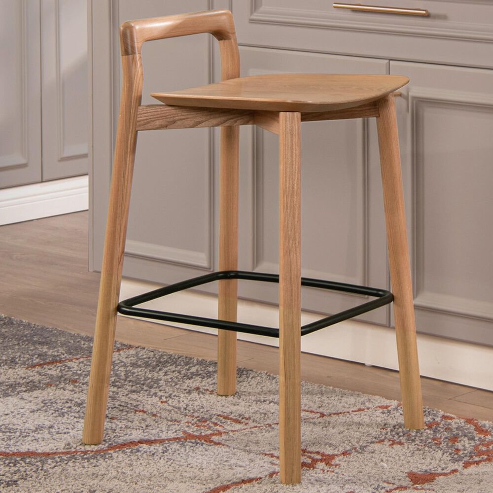 Jennifer Taylor Home Sven 26.5" Counter Stool in Natural Blonde and Black, , large