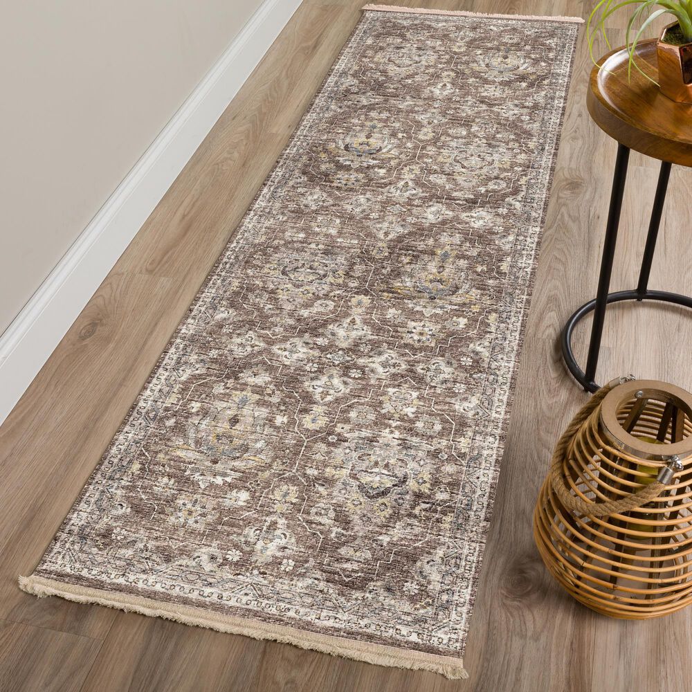 Dalyn Rug Company Marbella 2&#39;3&quot; x 7&#39;6&quot; Mocha Runner, , large