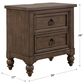 Belle Furnishings Americana Farmhouse 2 Drawer Nightstand in Dusty Taupe and Black, , large
