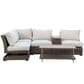 Summit Home Mendocino 5-Piece Patio Sectional in Brown, , large