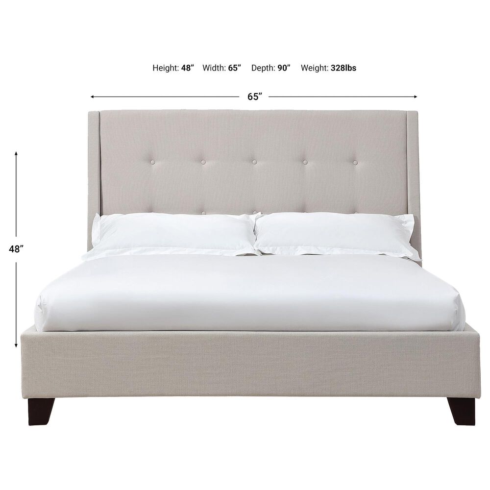 Urban Home Madera Queen Upholstered Platform Bed in Putty, , large
