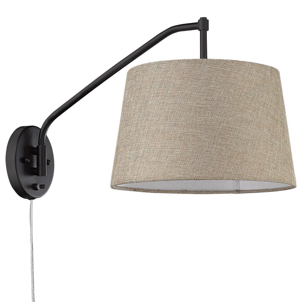 Golden Lighting Ryleigh 1-Light Articulating Wall Sconce in Matte Black, , large