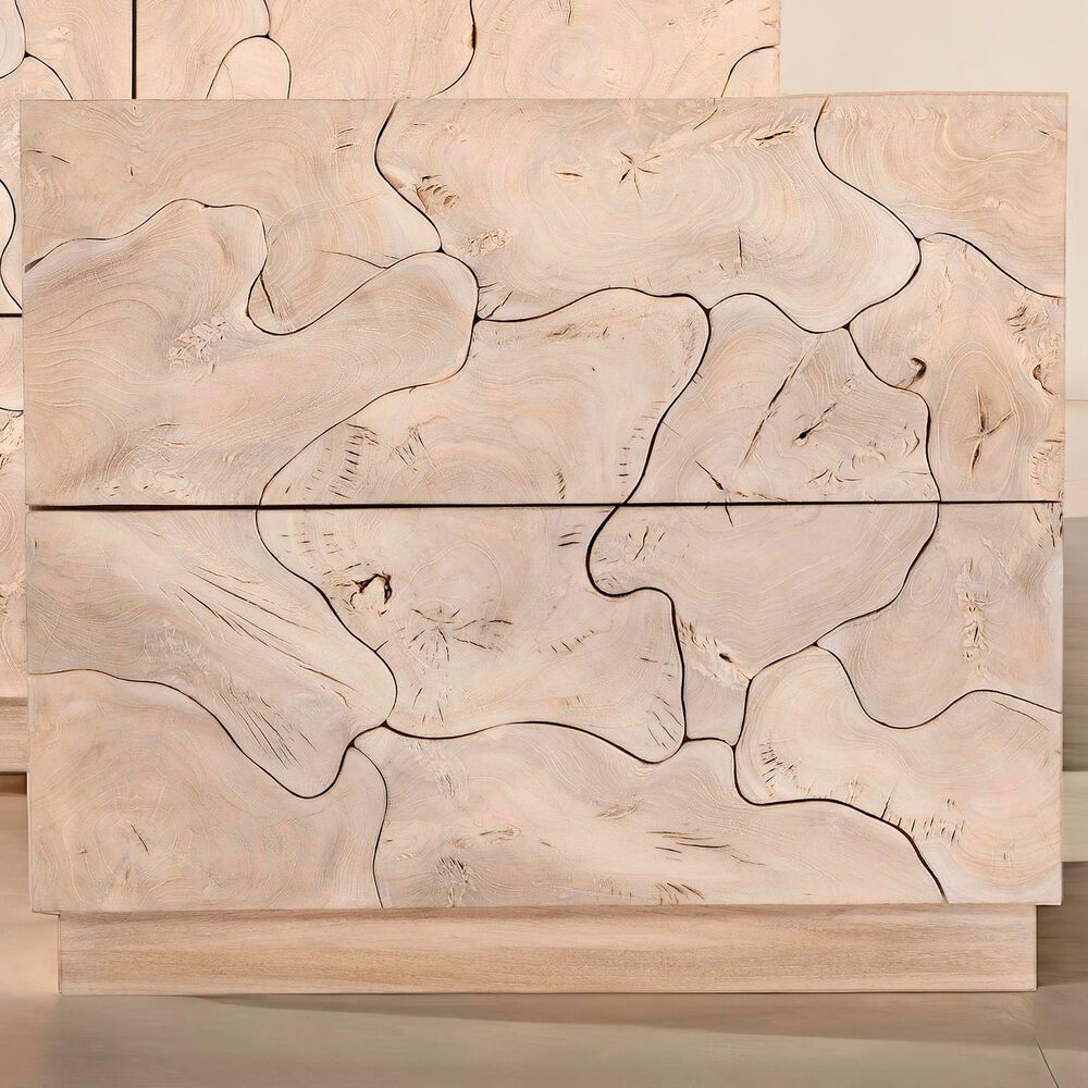 Bernhardt Calavaras 2-Drawer Nightstand in Bleached Teak, , large