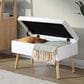Lumisource Storage Bench with Cream Cushion in Natural, , large