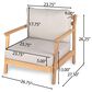 Hearth and Haven 2-Piece Outdoor Acacia Wood Chat Set with Coffee Table in Beige, , large