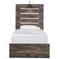 Ashley Drystan Twin Panel Bed in Rustic Brown, , large