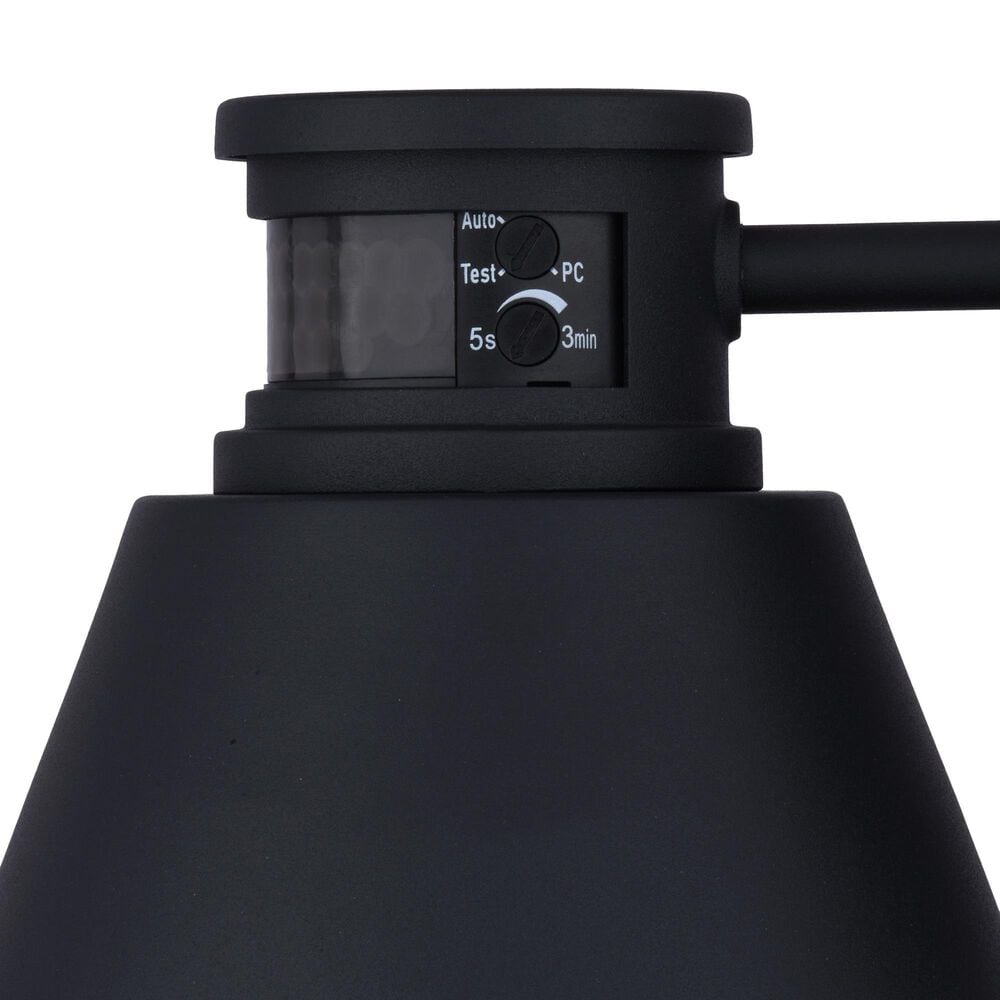 Vaxcel Smith 1-Light Outdoor Motion Sensor Wall Sconce in Textured Black, , large