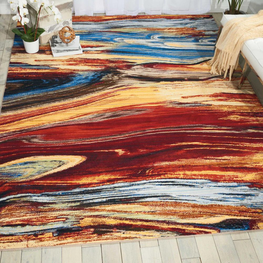 Nourison Chroma CRM04 7&#39;9&quot; x 9&#39;9&quot; Lava Flow Area Rug, , large