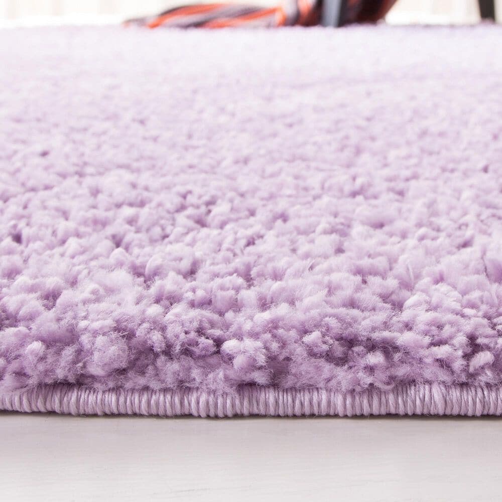 Safavieh August Shag 5&#39;3&quot; Round Lilac Area Rug, , large