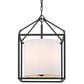 Golden Lighting Manhattan 3-Light Pendant in Matte Black, , large