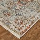 Feizy Kaia 39HWF 3" x 10" Blue and Red Runner, , large
