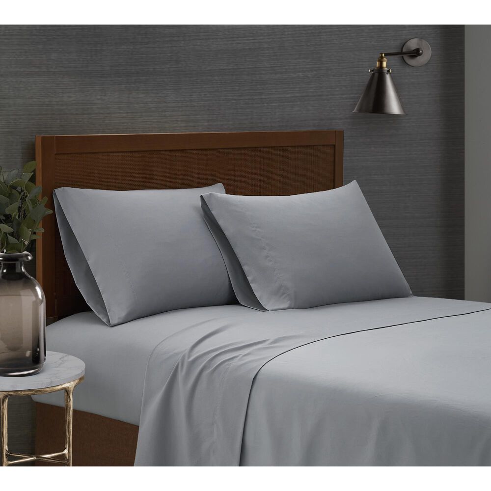 Pem America London Fog Garment Wash 3-Piece Twin Sheet Set in Grey, , large