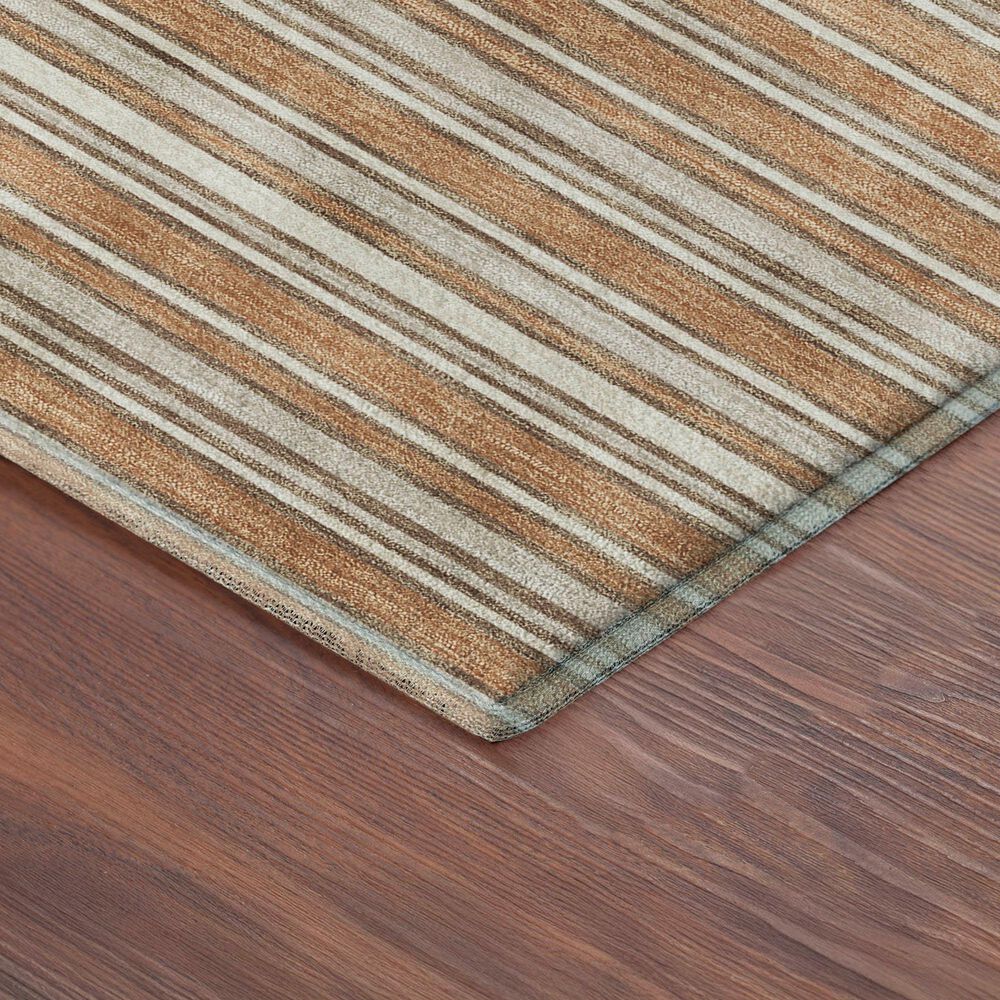 Dalyn Rug Company Soft Essentials Striped Copper 2'6" x 3'10" Indoor/Outdoor Area Rug, , large