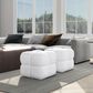 Jennifer Taylor Home Pixel Pouf Ottoman in Almond White, , large