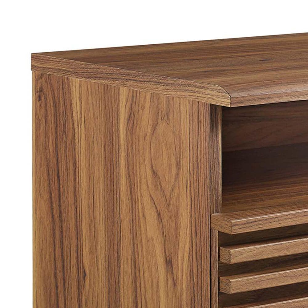 Modway Render 1 Drawer  and Shelf Wall Mount Nightstand in Walnut, , large