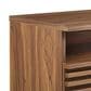 Modway Render 1 Drawer  and Shelf Wall Mount Nightstand in Walnut, , large