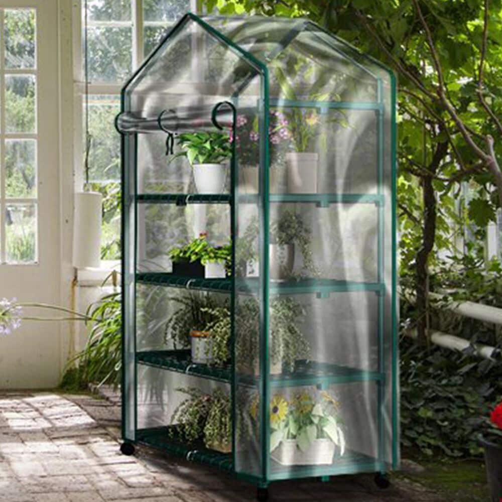 Timberlake 4-Tier Portable Greenhouse in Green, , large
