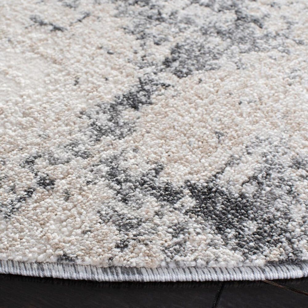 Safavieh Aston ASN704 6&#39;7&quot; Round Ivory and Grey Area Rug, , large