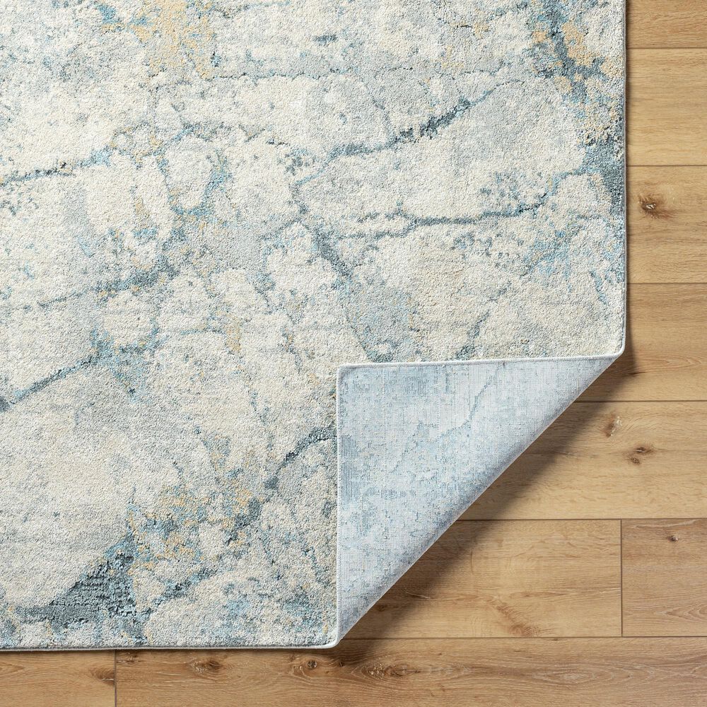 Surya Avellino 2&#39; x 2&#39;11&quot; Light Beige, Gray, Pale Blue, Tan, Deep Teal and Denim Area Rug, , large