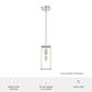 Hunter Squire Manor 1-Light Mini Pendant in Brushed Nickel and Bleached Wood, , large