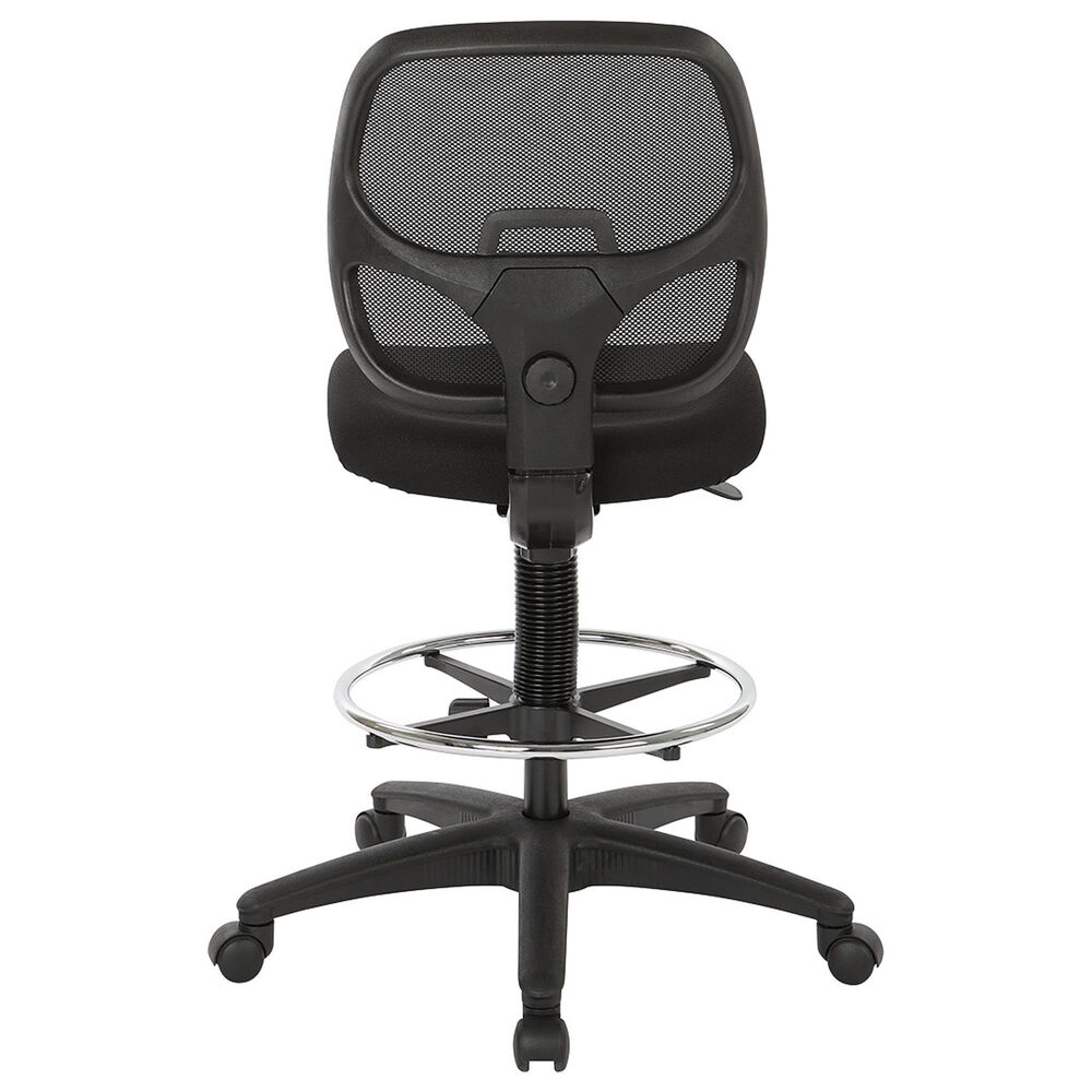 OSP Home DC Series Deluxe Mesh Back Drafting Chair in Black, , large