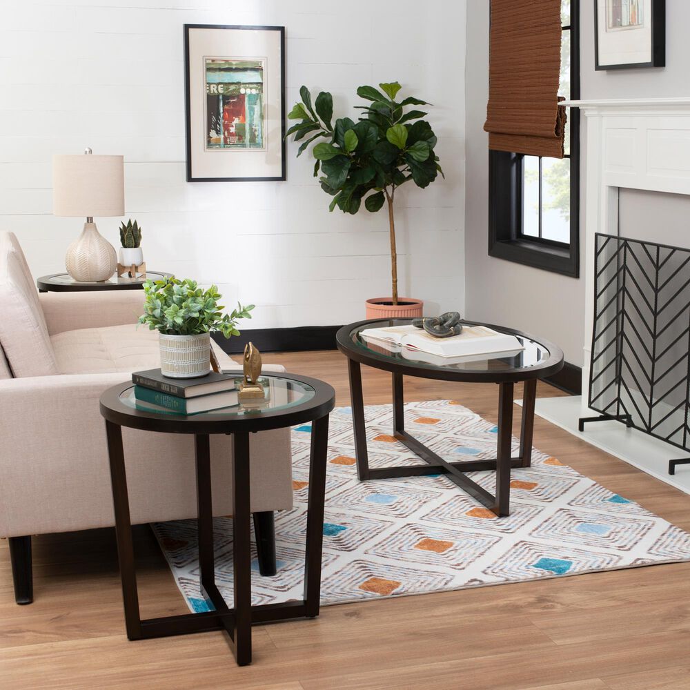 Linden Boulevard 3 Pack Tables in Brown Cherry, , large