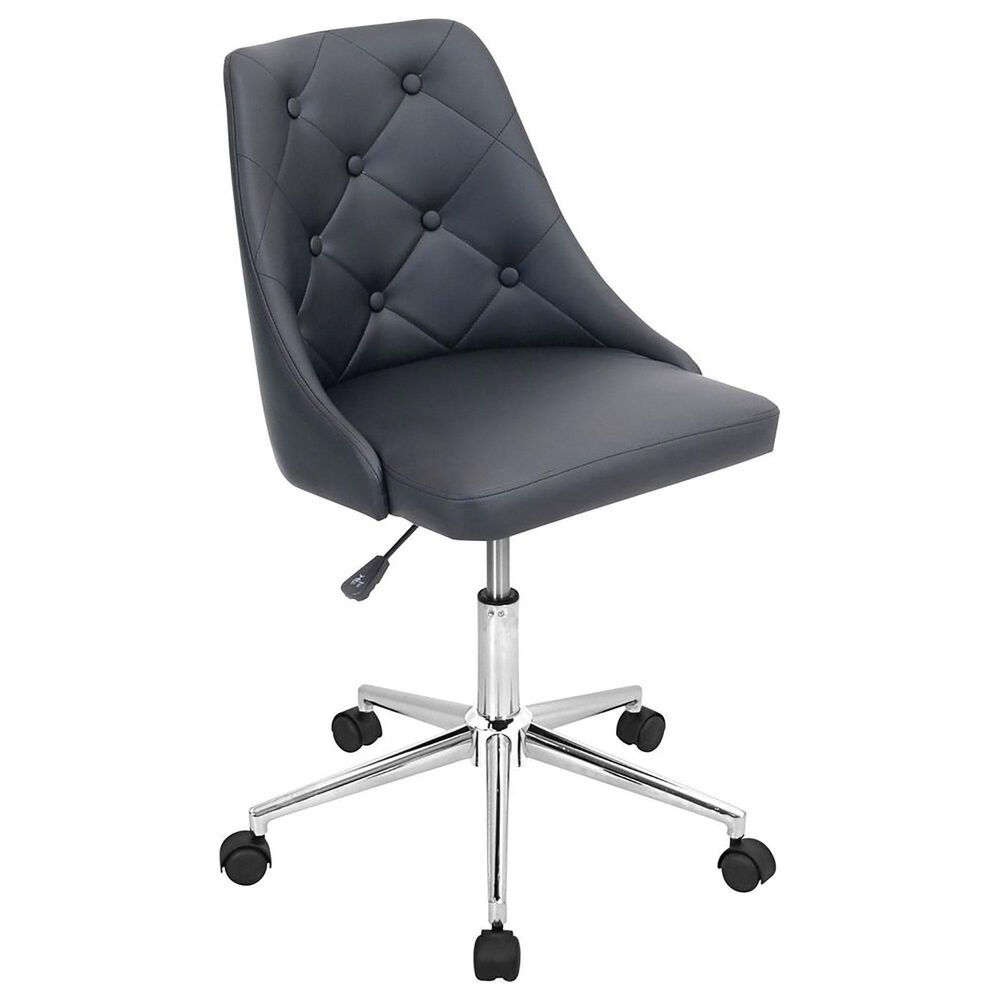 Lumisource Marche Adjustable Swivel Office Chair in Black/Chrome, , large