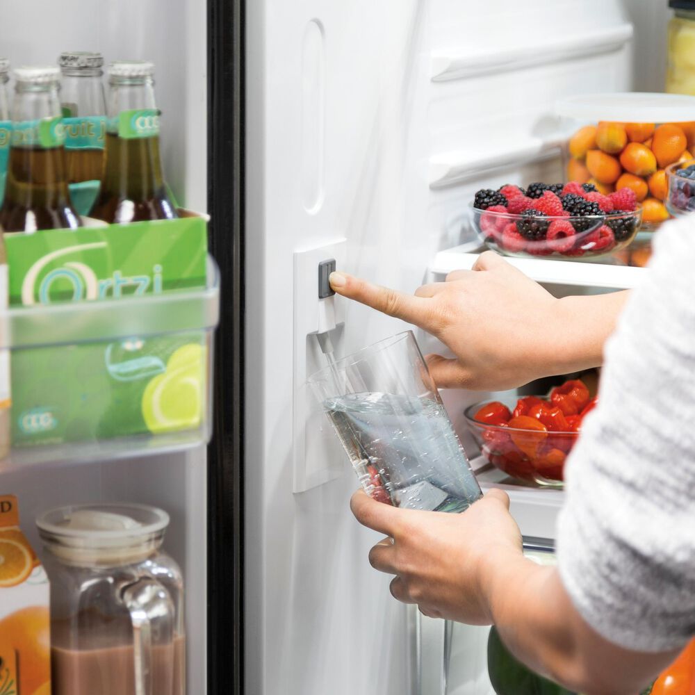 GE Appliances 18.6 Cu. Ft. Counter-Depth French-Door Refrigerator in White, , large