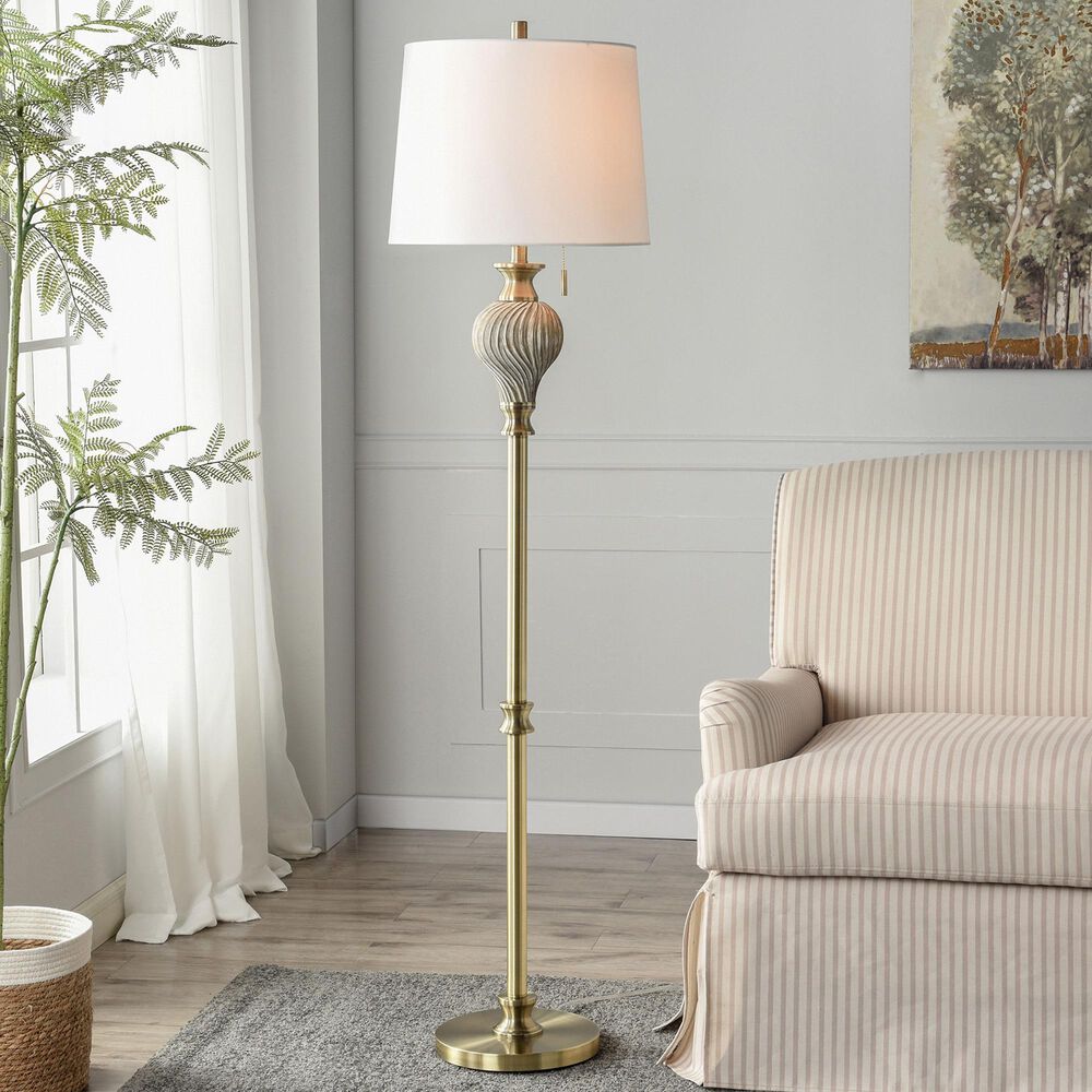 Stylecraft Lamps Floor Lamp in Baffo Gold, , large